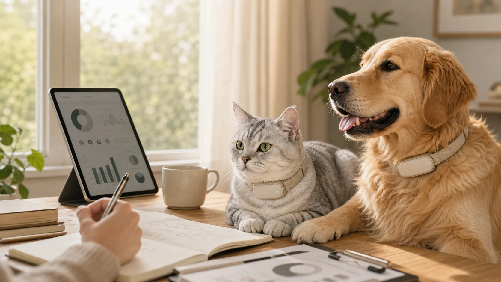 犬猫与健康观察记录同框的真实研究场景